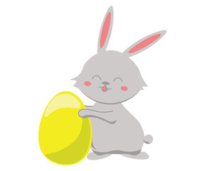 easter bunny with egg