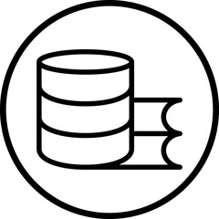 Vector Design Study Database Icon Style