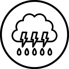 Vector Design Thunderstorm Icon Style
