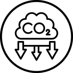 Vector Design CO2 Pollution Icon Style