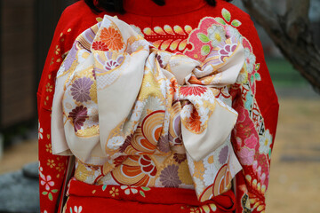 long-sleeved kimono, Japanese girl, 振袖