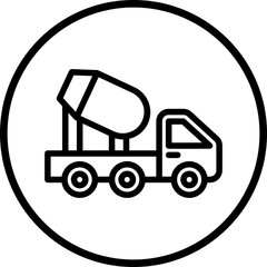 Vector Design Conscrete Mixer Truck Icon Style