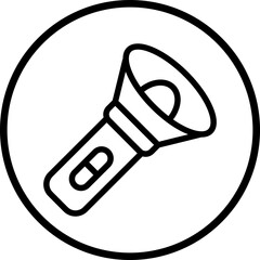 Vector Design Flashlight Icon Style