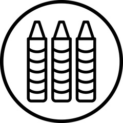 Vector Design Crayons Icon Style