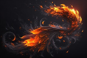 Beautiful stylish fire flames