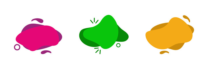 Liquid abstract geometric shapes vector icons