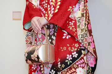 long-sleeved kimono, Japanese girl, 振袖