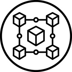 Vector Design Blockchain Icon Style