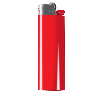 red cigarette lighter vector