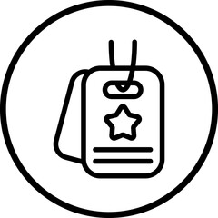 Vector Design Army Dog Tag Icon Style