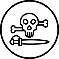 Vector Design Pirate Danger Icon Style