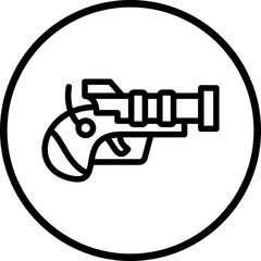 Vector Design Pirate Gun Icon Style