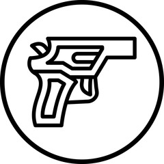 Vector Design Revolver Icon Style