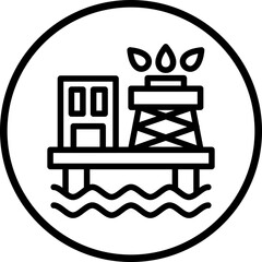 Vector Design Oil Tower Icon Style