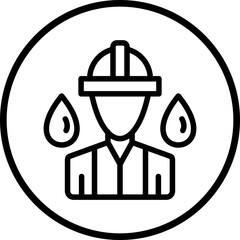 Vector Design Oil Worker Icon Style