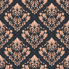 Vector damask seamless pattern element. Classical Luxury old-fashioned damask ornament for wallpaper, textile, and wrapping
