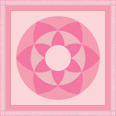 Pink flower shape scarf png