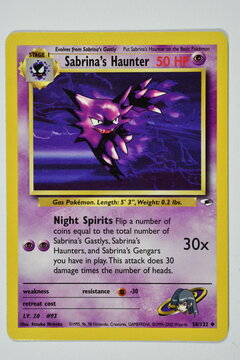 Pokemon Trading Card, Sabrina's Haunter.