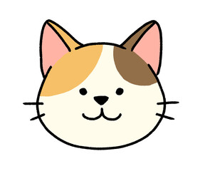 三毛猫のアイコンイラスト