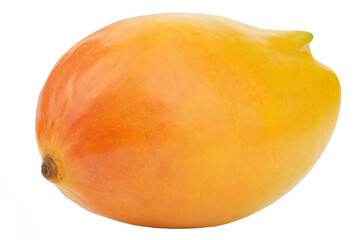 Delicious ripe mango isolated on white background. Exotic fruit.