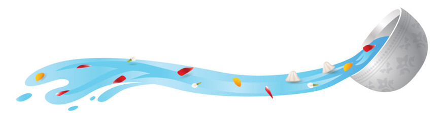 Songkran Thai festival, Water splashing