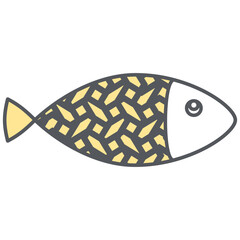 Cute Fish Doodle Hand Drawn
