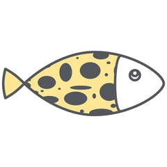 Cute Fish Doodle Hand Drawn

