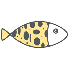 Cute Fish Doodle Hand Drawn
