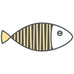 Cute Fish Doodle Hand Drawn
