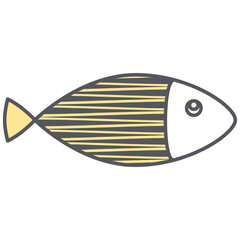 Cute Fish Doodle Hand Drawn
