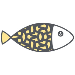 Cute Fish Doodle Hand Drawn
