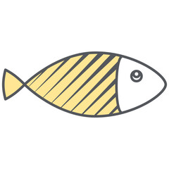 Cute Fish Doodle Hand Drawn
