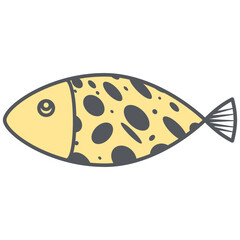 Cute Fish Doodle Hand Drawn
