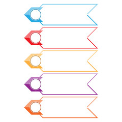 Obraz premium Infographic used for detailed reports of all 5 topics.