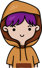 cartoon cute hoodie boy happy feel