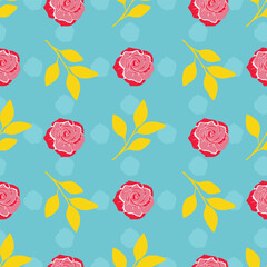 Roses floral vector repeat pattern illustration design
