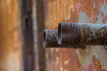 Shelter interior. Abandoned secret nuclear bunker. Cold War command post, object 1180. Background