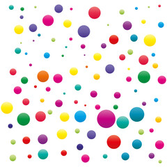 Multicolored dots premium background on white background