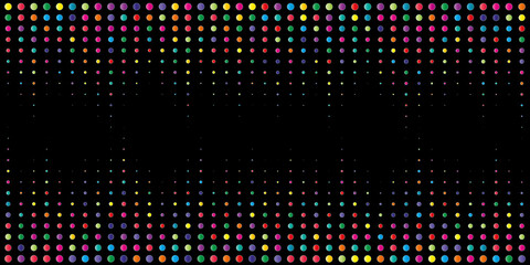 Special background with colored dots on a black background	
