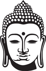 Buddha Head Vector illustration, SVG