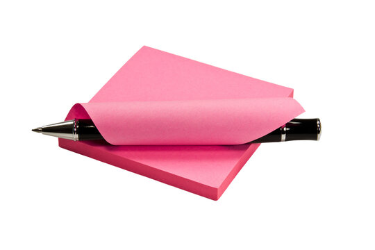 Papier und Kugelschreiber mit Notizblock  transparent freigestellt