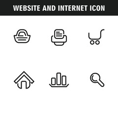 Website and Internet stock vector icon