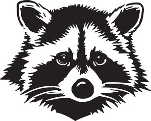 Raccoon head Vector illustration, SVG © Dmytro