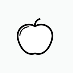 Apple Icon. Diet, Fresh Fruit Symbol  - Vector