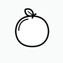 Orange Fruit Icon. Fresh Natural Product Symbol  - Vector