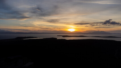 Sunset view from Ayvalık Devil's Table.