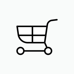 Trolley Icon - Vector, Shopping Sign and Symbol for Design, Presentation, Website or Apps Elements.   