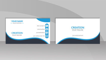 Modern Double sided business card design for business and personal use. Creative and clean visiting card or presentation card template. Vector illustration card design.
