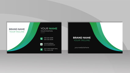 Modern Double sided business card design for business and personal use. Creative and clean visiting card or presentation card template. Vector illustration card design.
