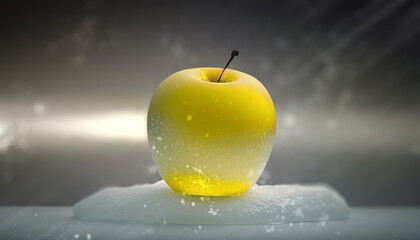 apple in water ice